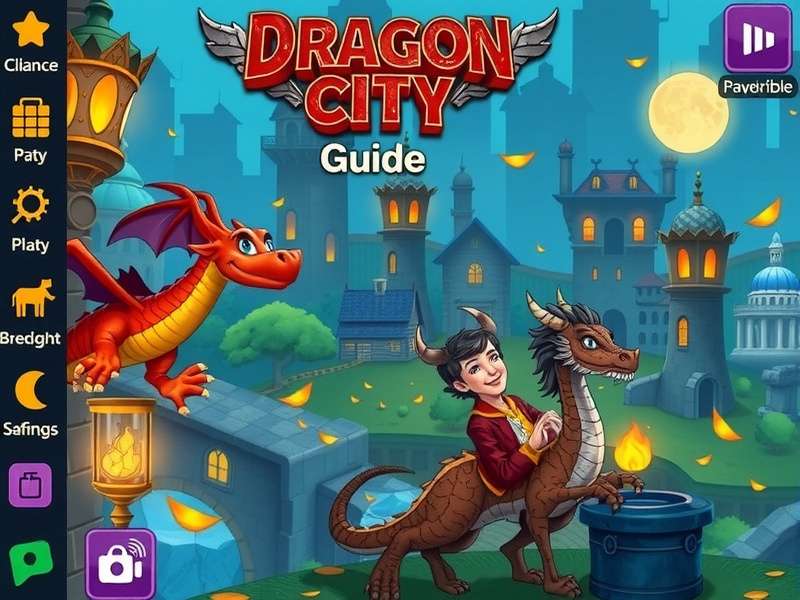 Dragon City beginner guide with various dragons and habitats