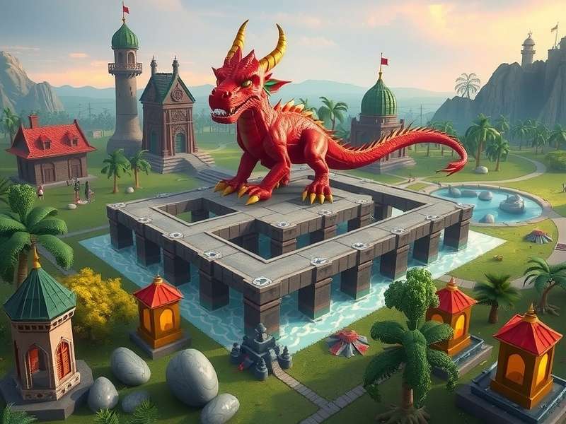 Maze Island Dragon City gameplay screenshot showing dragons and maze paths