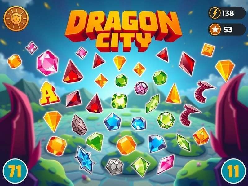 Dragon City 2025 Gem Interface showing new gem resonance mechanic