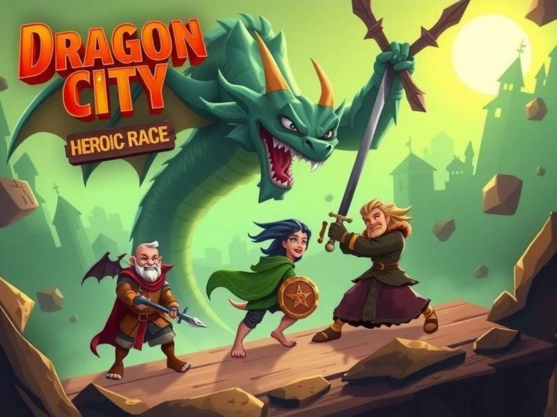 Dragon City Heroic Race Interface with Lap Tasks and Rewards