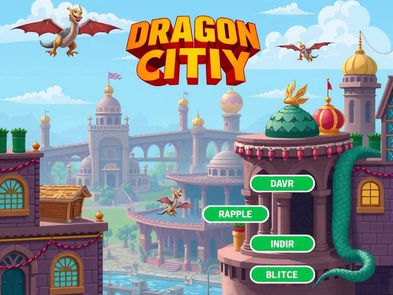 Dragon City 2025 Game Interface with Rare Dragons