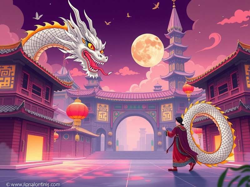 Dragon City Chinese gameplay showing various dragon types and habitats