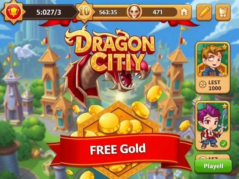 Dragon City 2025 Event Rewards Screen showing Gold prizes