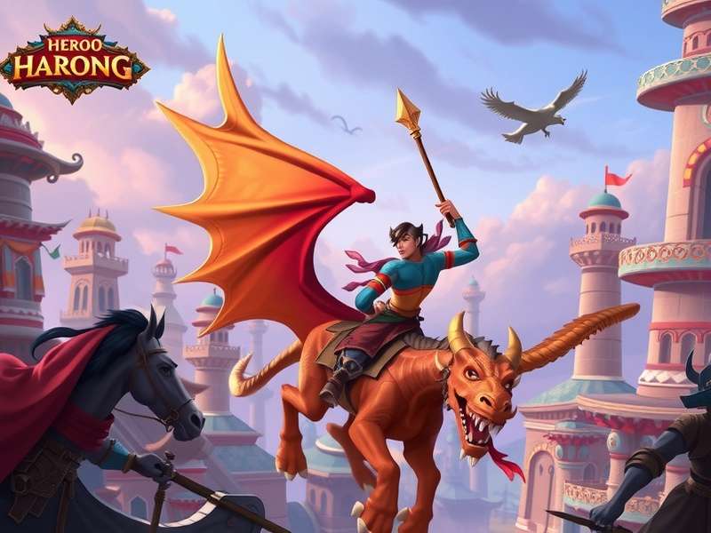 Teaser image for the upcoming Heroic Race in Dragon City showing a mysterious heroic dragon silhouette