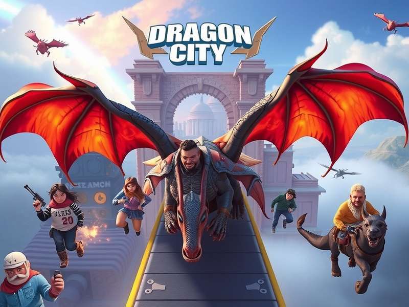 Dragon City gameplay showing dragon battle