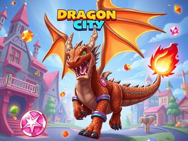 Dragon City 2025 Gems Guide featuring dragons and gem icons