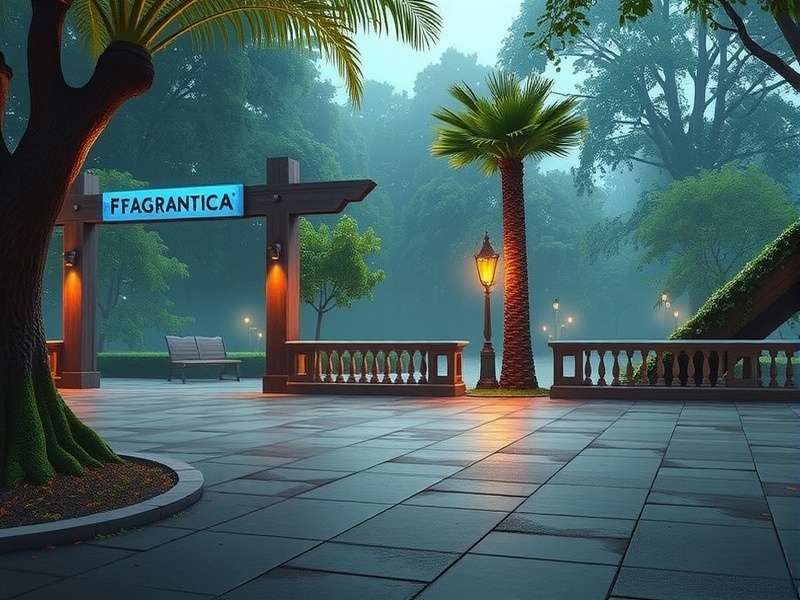 A hand holding a small perfume sample vial