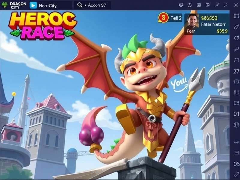 Dragon City Heroic Race interface showing multiple laps and tasks