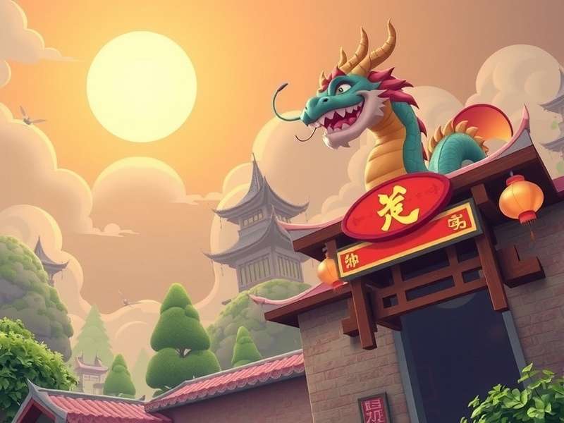 Interior of New Dragon Chinese Restaurant in Dragon City