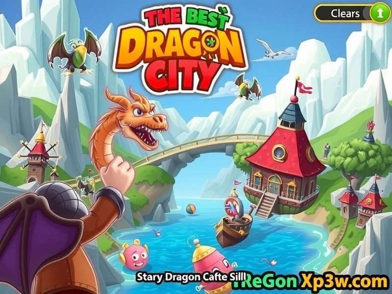 Dragon City gameplay on PC screen with mythical dragons