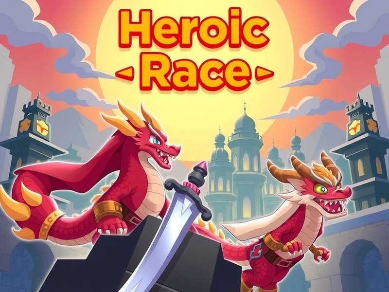 Strategic view of Dragon City Heroic Race game board showing multiple laps and tasks