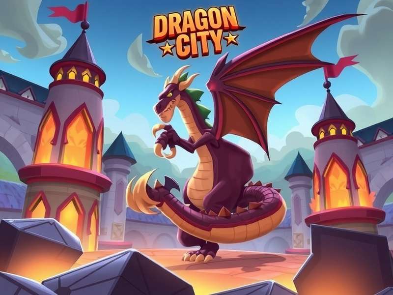 Dragon City Upcoming Heroic Race 2025 banner with dragons and race track