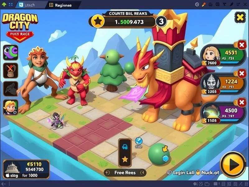 Heroic Race Dragon City banner showing heroic dragons and race track