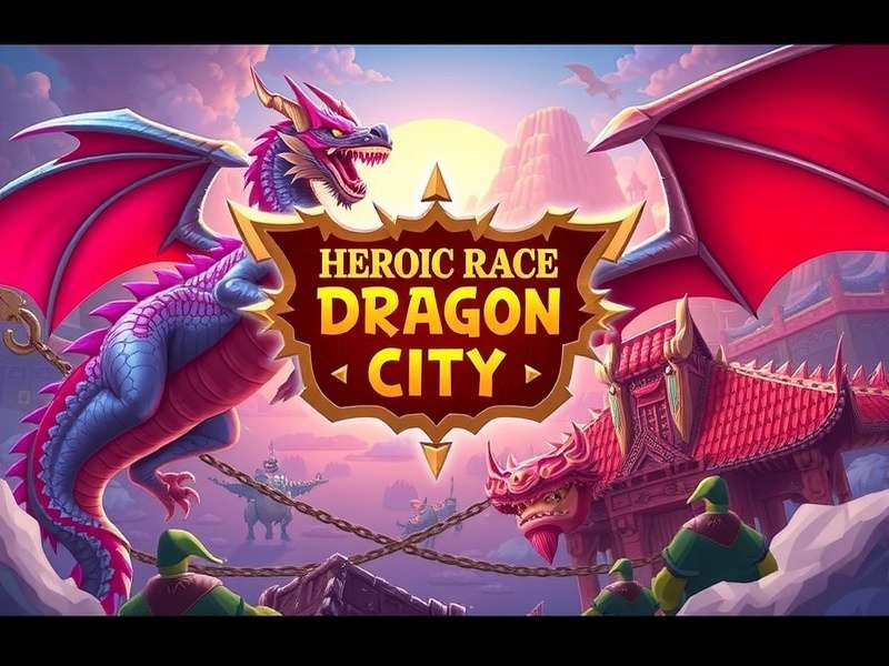 Heroic Race Dragon City 2025 banner showing dragons and race track