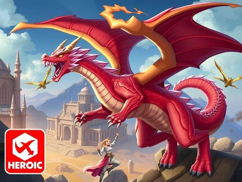 High Ascended Supreme Dragon – Heroic Race Dragon City champion dragon with fiery aura and majestic wings